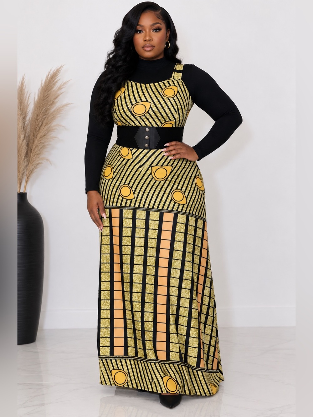 Stylish Geometric Patterned Dress